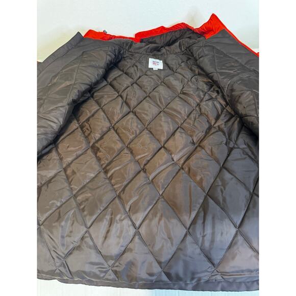 GIII Apparel Group NFL Browns Hooded Puffer Jacket Brown & Orange Size XL - Picture 7 of 11